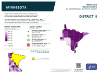 MN Congressional District 08 Stroke and Stroke Centers Map 118th Congress