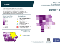 IA Congressional District 02 Stroke and Stroke Centers Map 118th Congress