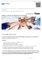 Safety Culture in Healthcare Settings