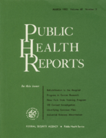 Public Health Reports  v 68 no 3  cover