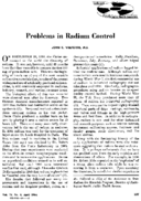 Problems in radium control