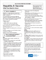 Hepatitis A vaccine  what you need to know