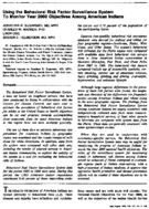 Using The Behavioral Risk Factor Surveillance System To Monitor Year 2000 Objectives Among American Indians