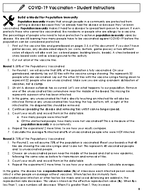 COVID19 Vaccination  Student Instructions