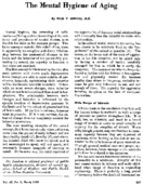 The mental hygiene of aging