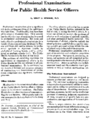 Professional examinations for public health service officers