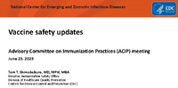 Vaccine safety updates