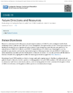 Evaluating and Caring for Patients with PostCOVID Conditions Interim Guidance Future Directions and Resources