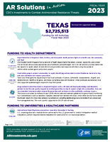 CDCs Investments to Combat Antibiotic Resistance Threats Texas Fiscal Year 2023