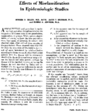 Effects of misclassification in epidemiologic studies