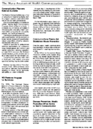 THE MANY AVENUES OF HEALTH COMMUNICATION