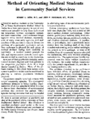 Method of orienting medical students in community social services
