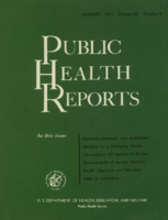 Public Health Reports  v 68 no 8  cover