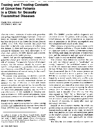 Tracing and treating contacts of gonorrhea patients in a clinic for sexually transmitted diseases