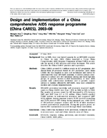 Design and implementation of a China comprehensive AIDS response programme China CARES 200308