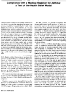 Compliance with a medical regimen for asthma a test of the health belief model