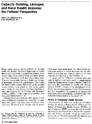 Capacity Building Linkages And Rural Health Systems And Federal Perspective