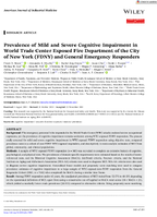 Prevalence of Mild and Severe Cognitive Impairment in World Trade Center Exposed Fire Department of the City of New York FDNY and General Emergency Responders