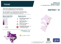 TX Congressional District 37 Stroke and Stroke Centers Map 118th Congress