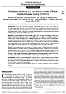 Workplace Violence and the Mental Health of Public Health Workers During COVID19