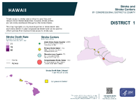 HI Congressional District 01 Stroke and Stroke Centers Map 118th Congress