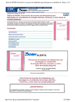 Prevencin de muertes de trabajadores por descargas no controladas de energa elctrica mecnica y otros tipos de energa peligrosa