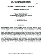 Waterjet Cleaning of TruckMounted Concrete Mixing Tanks