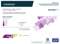 TN Congressional District 01 Stroke and Federally Qualified Health Centers Map 118th Congress