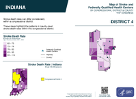 IN Congressional District 04 Stroke and Federally Qualified Health Centers Map 119th Congress