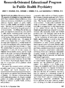 ResearchOriented Educational Program In Public Health Psychiatry