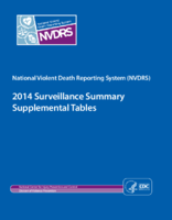 Surveillance for Violent Deaths  National Violent Death Reporting System 18 States 2014 National Violent Death Reporting System NVDRS  2014 Surveillance Summary Supplemental Tables