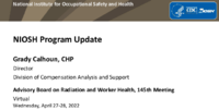 NIOSH program update
