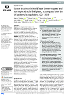 Cancer incidence in World Trade Centerexposed and nonexposed male firefighters as compared with the US adult male population 20012016
