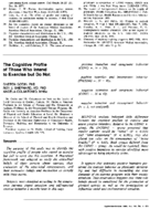 The Cognitive Profile Of Those Who Intend To Exercise But Do Not