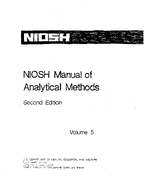 NIOSH Manual of Analytical Methods Second Edition Volume 5 1979