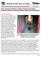 Career Lieutenant Suffers a Sudden Cardiac Event During Fireground Survival Training and Dies 2 days Later  Pennsylvania