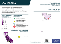 CA Congressional District 26 Stroke and Stroke Centers Map 119th Congress
