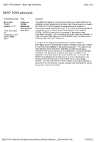 Update on NIOSH Standards Development Activities