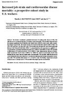 Increased Job Strain and Cardiovascular Disease Mortality A Prospective Cohort Study in US Workers