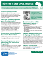 Hepatite B etesvous a risque informations destinees aux personnes originaires dAfrique
