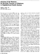 Analysis of the reasons for the high turnover of clinicians in neighborhood health centers