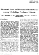 Rheumatic fever and rheumatic heart disease among US college freshmen 195660