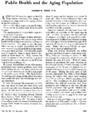 Public health and the aging population