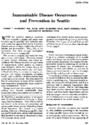 Immunizable Disease Occurrence And Prevention In Seattle