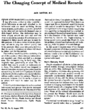 The changing concept of medical records