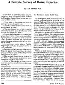 A sample survey of home injuries