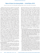 Tobacco Product Use Among Adults  United States 2019