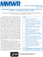Mental Health Substance Use and Suicidal Ideation During the COVID19 Pandemic  United States June 2430 2020