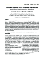 Deregulated microRNAs in CD4 T cells from individuals with latent tuberculosis versus active tuberculosis