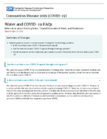 Water and COVID19 FAQs April 23 2020